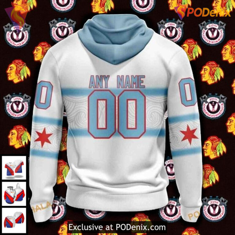 NHL Blackhawks All Over Print 3D Hoodie, Custom Gradient Chicago Design - 1