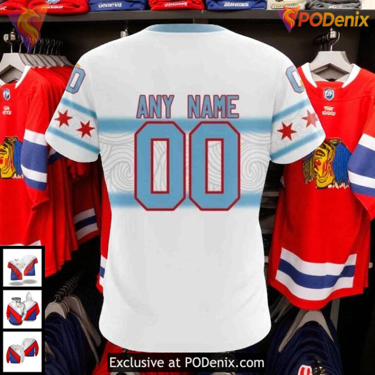 NHL Blackhawks All Over Print 3D Hoodie, Custom Gradient Chicago Design - 3