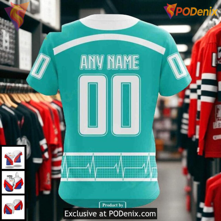 NHL Blackhawks All Over Print 3D Hoodie Healthcare Heroes Tribute Design - 3