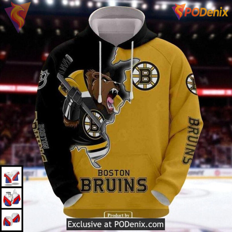 NHL Boston Bruins Hoodie 3D Shirt Sweatshirt Unisex Design For True Fans