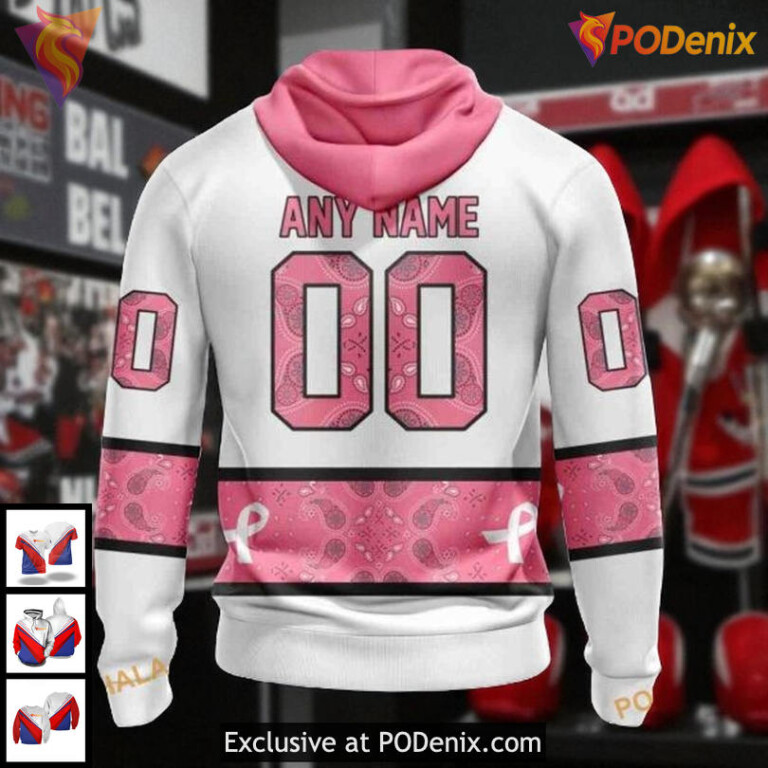NHL Chicago Blackhawks Hoodie 3D In October We Wear Pink Breast Cancer Edition - 1