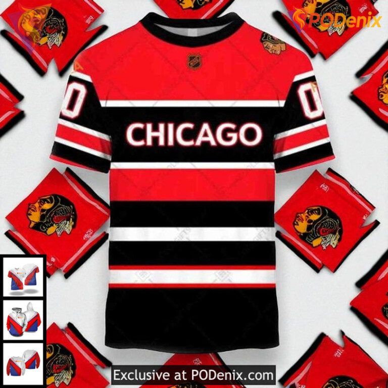 NHL Chicago Blackhawks Hoodie Retro 3D Custom Style With Team Inspired Design - 1