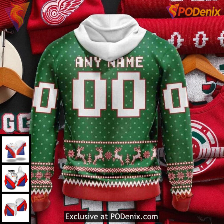 NHL Detroit Red Wings Hoodie 3D Custom Christmas Outfit With Cool Graphic - 1