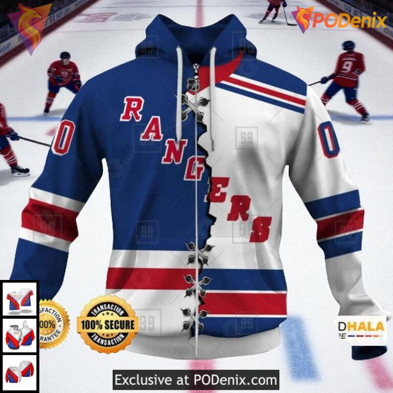 NHL Fans Personalized Edition New York Rangers Pullover Hoodie Custom 3D