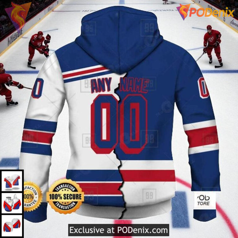 NHL Fans Personalized Edition New York Rangers Pullover Hoodie Custom 3D - 1