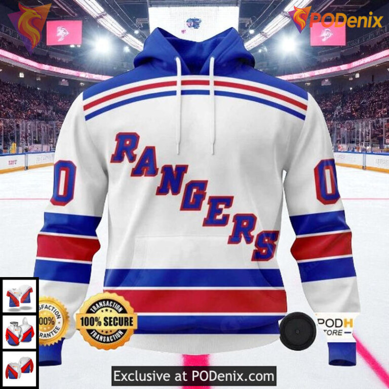 NHL Fanwear Custom Apparel New York Rangers Christmas Hoodie Personalized 3D