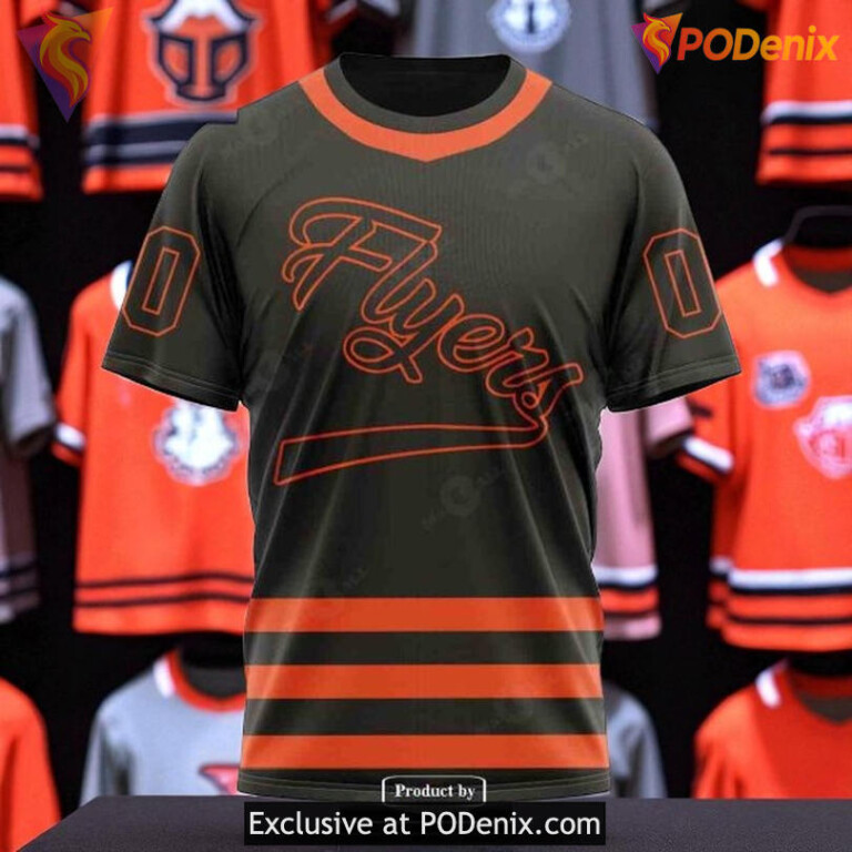 NHL Flyers All Over Print 3D Hoodie Retro Concept NHL Custom Style - 2