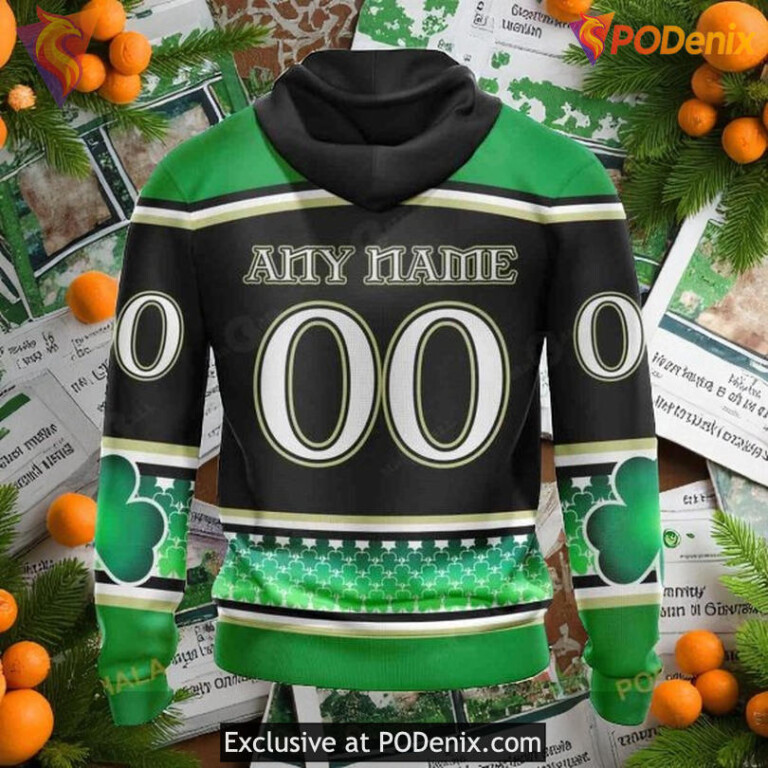 NHL Flyers All Over Print 3D Hoodie, St Patrick's Day NHL Hockey Hoodie - 1