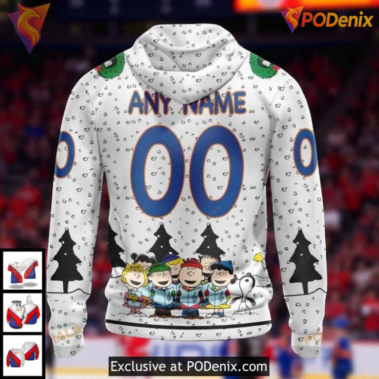 NHL New York Islanders Hoodie 3D Christmas Snoopy Inspired Holiday Design - 1