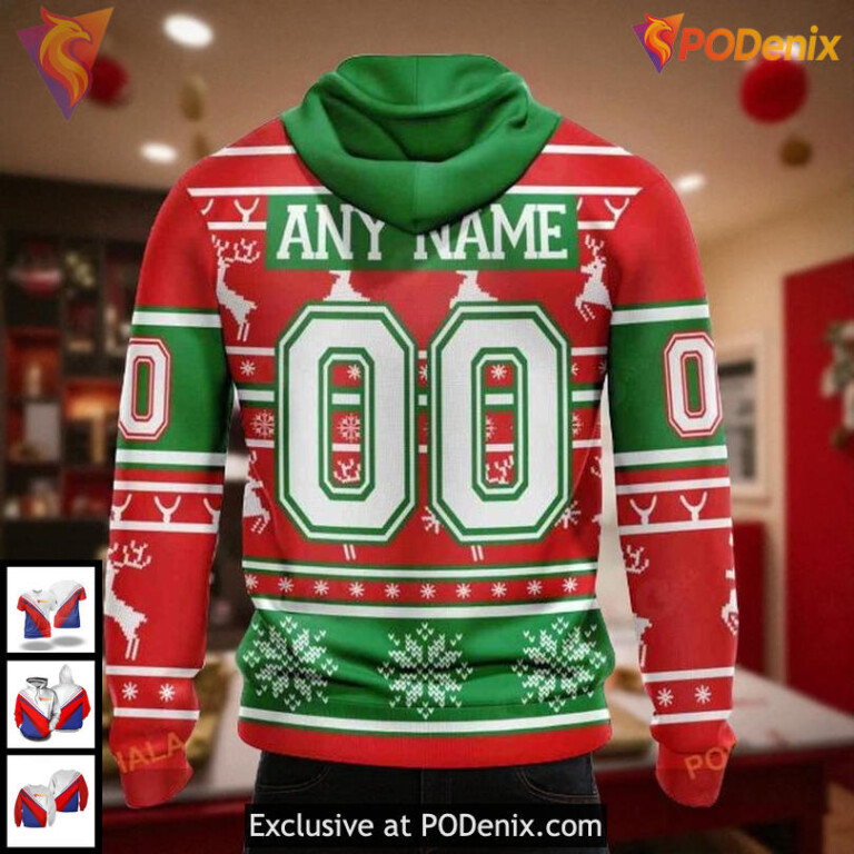 NHL New York Islanders Hoodie 3D Custom Christmas Edition With Reindeer Style - 1