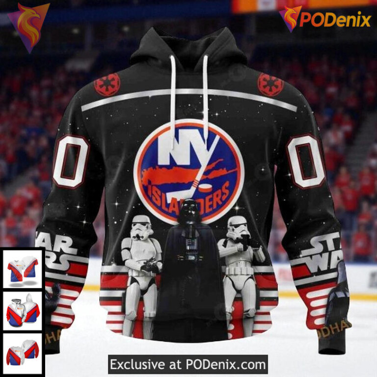 NHL New York Islanders Hoodie 3D, Custom Star Wars Design For Hockey Fans