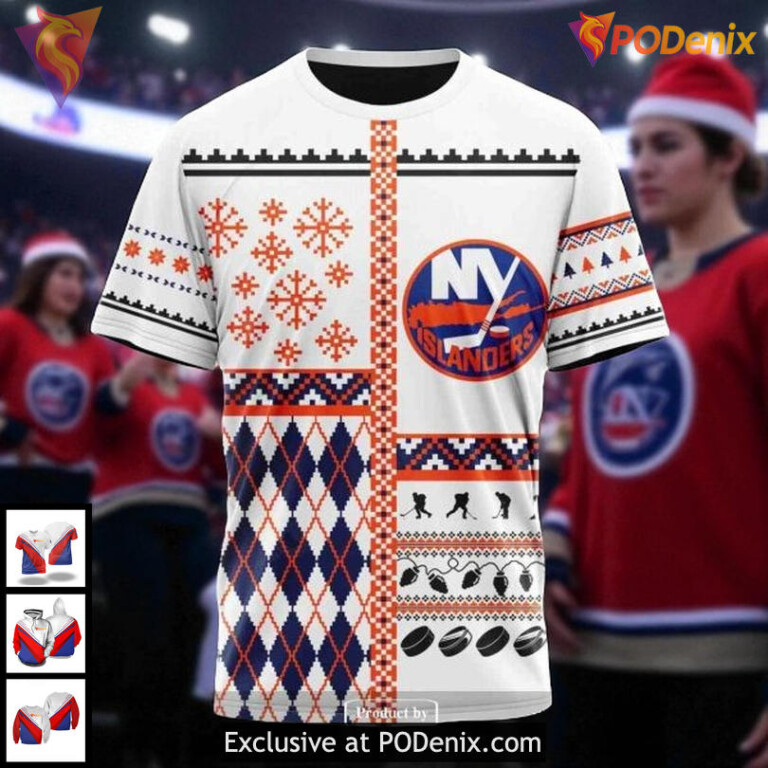 NHL New York Islanders Hoodie Custom Christmas Design Unisex 3D Style - 2