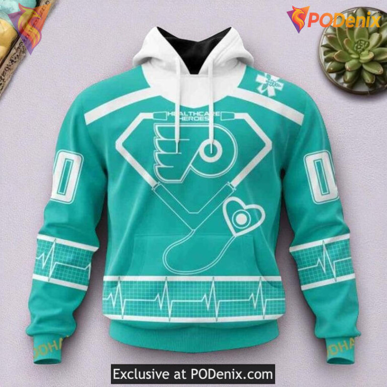 NHL Philadelphia Flyers Hoodie, Healthcare Heroes Honoring Custom Edition