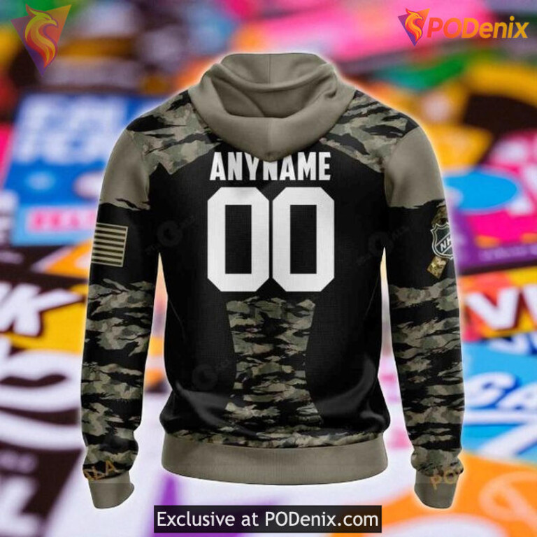 NHL Philadelphia Flyers Hoodie, Military Members Color Kit V5 Custom Style - 1