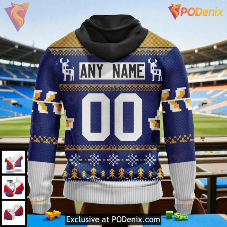 NHL St Louis Blues Hoodie, Custom Christmas Season Unisex Graphic 3D Design - 1