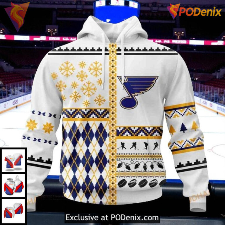 NHL St Louis Blues Hoodie, Custom Unisex Christmas Design With Personal Touch