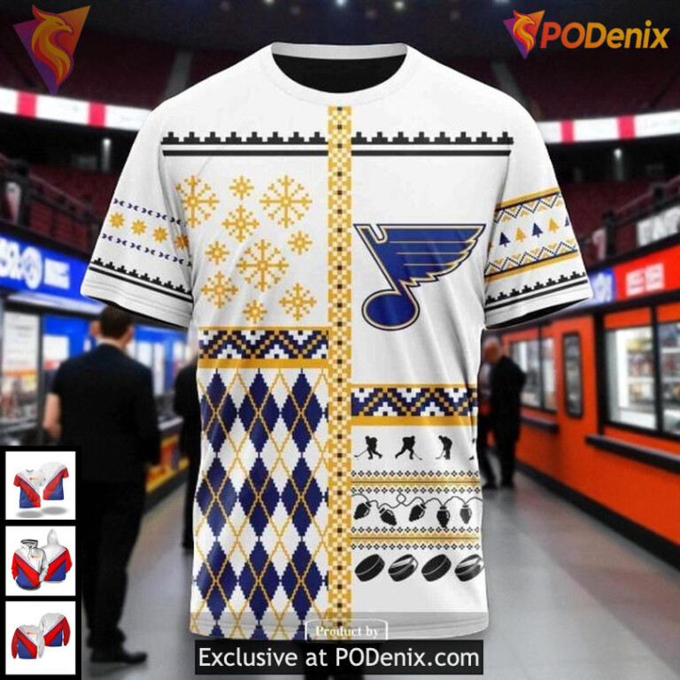 NHL St Louis Blues Hoodie, Custom Unisex Christmas Design With Personal Touch - 2