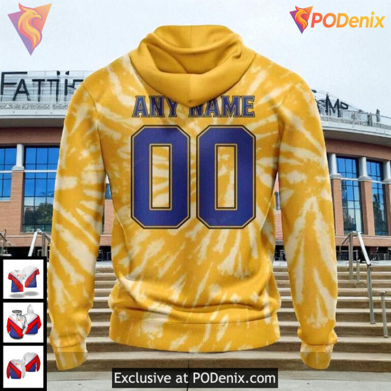 NHL St Louis Blues Hoodie Retro Tie Dye Design Custom Vintage Apparel - 1