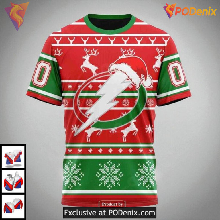 NHL Tampa Bay Lightning Hoodie Christmas Edition Custom 3D Holiday Style - 2