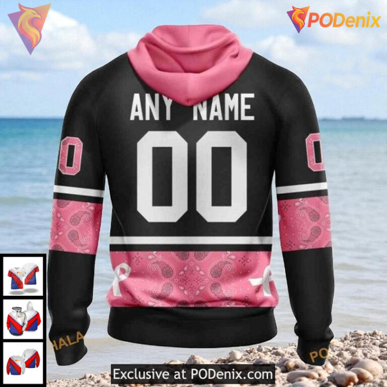 NHL Tampa Bay Lightning Hoodie, Custom Pink October We Wear Pink 3D Design - 1