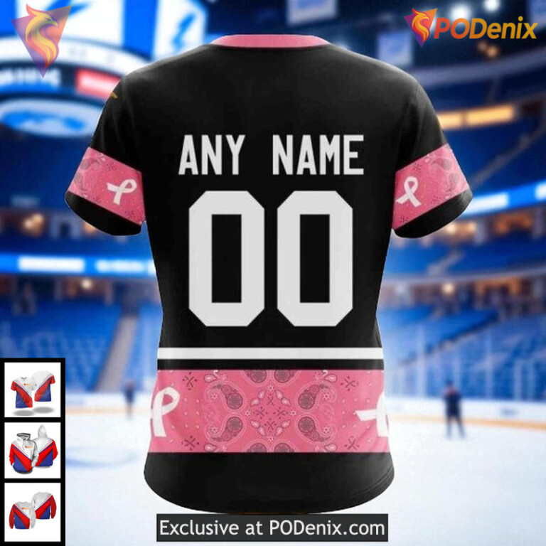 NHL Tampa Bay Lightning Hoodie, Custom Pink October We Wear Pink 3D Design - 3