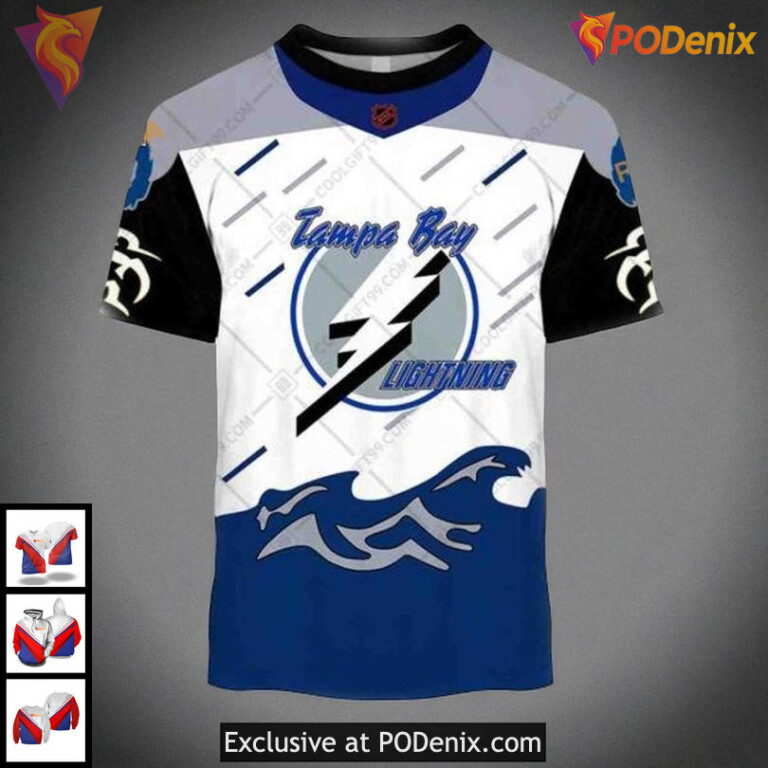 NHL Tampa Bay Lightning Hoodie, Custom Reverse Retro 2023 Inspired 3D Design - 1