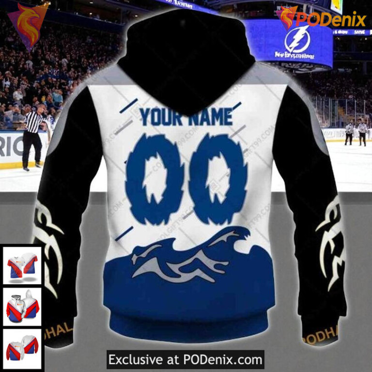 NHL Tampa Bay Lightning Hoodie, Custom Reverse Retro 2023 Inspired 3D Design - 2