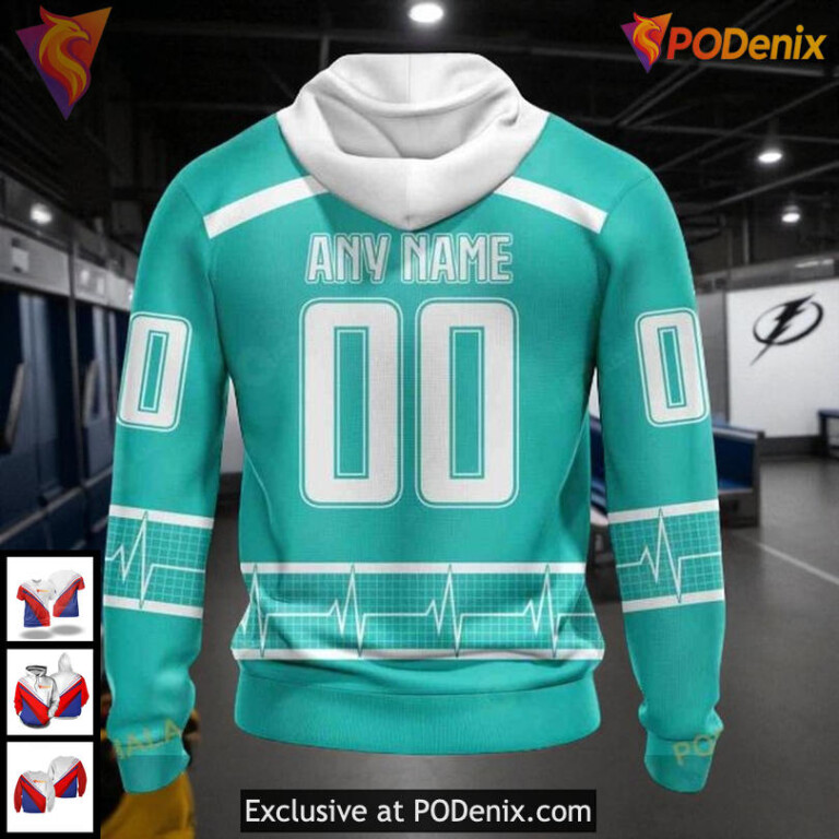 NHL Tampa Bay Lightning Hoodie Honoring Healthcare Heroes Custom 3D Design - 1