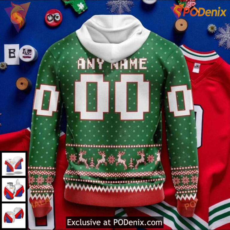 NHL Vancouver Canucks Hoodie Christmas Edition with All Over Print Style - 1