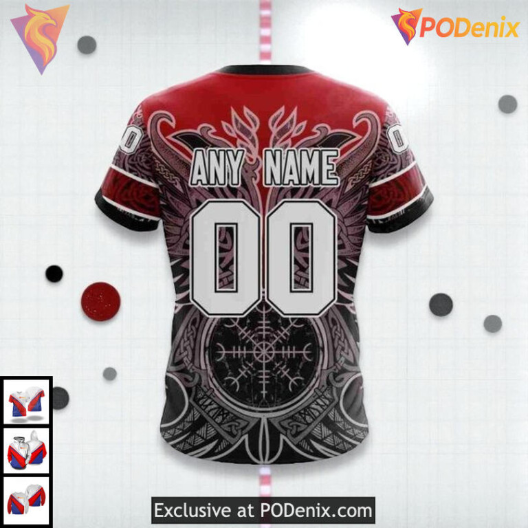 Norse Viking Symbols Artwork Custom Personalized Florida Panthers Hoodie 3D - 1