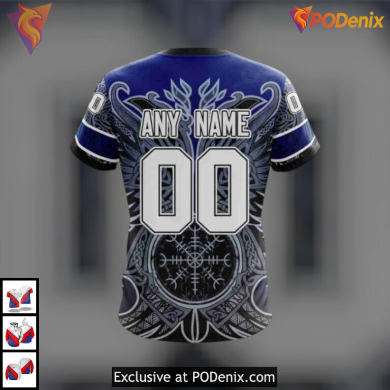 Norse Viking Symbols Artwork NHL Buffalo Sabres Full Print Hoodie Custom 3D - 1