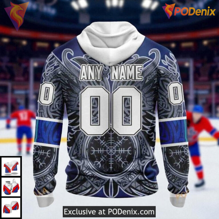 Norse Viking Symbols Toronto Maple Leafs Sweatshirt Hoodie, Custom NHL 3D Gear - 2