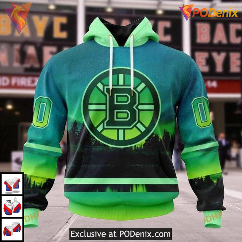 Northern Light Full Print Boston Bruins All Over Print Hoodie 3D Unique