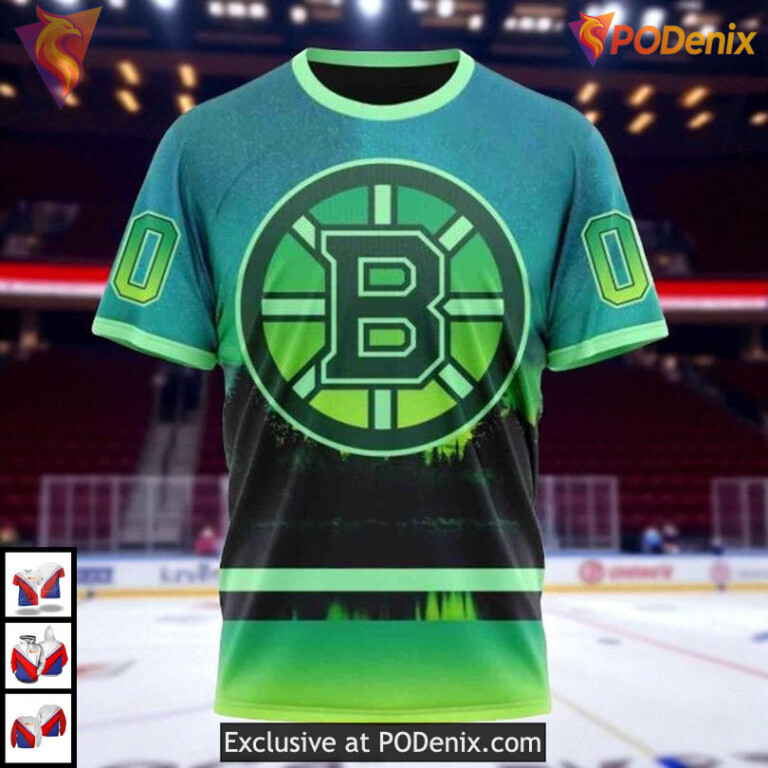 Northern Light Full Print Boston Bruins All Over Print Hoodie 3D Unique - 2