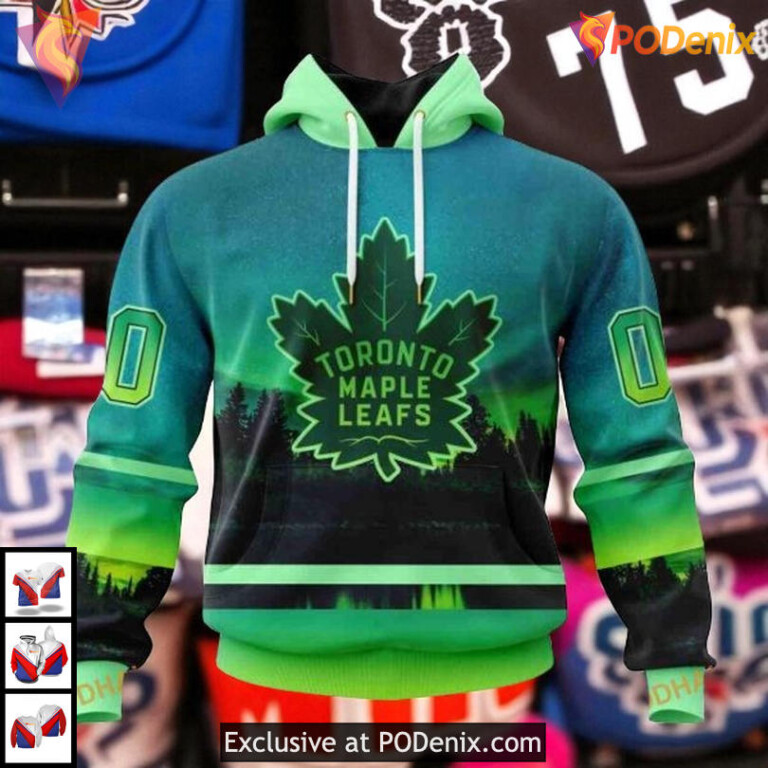 Northern Light Full Print Custom Toronto Maple Leafs Hoodie 3D Edition
