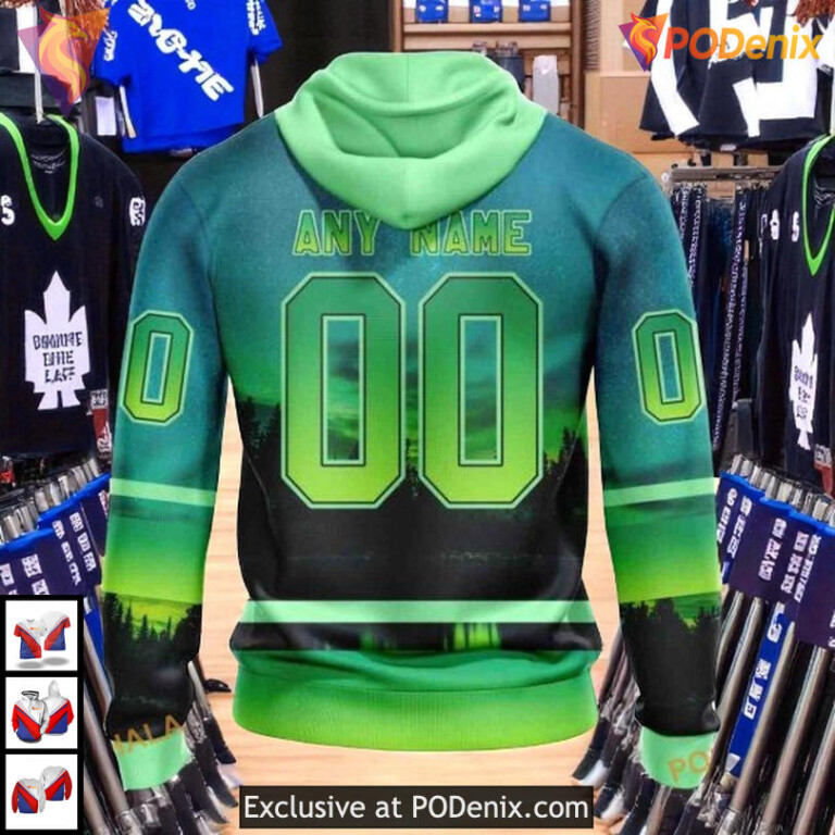 Northern Light Full Print Custom Toronto Maple Leafs Hoodie 3D Edition - 1