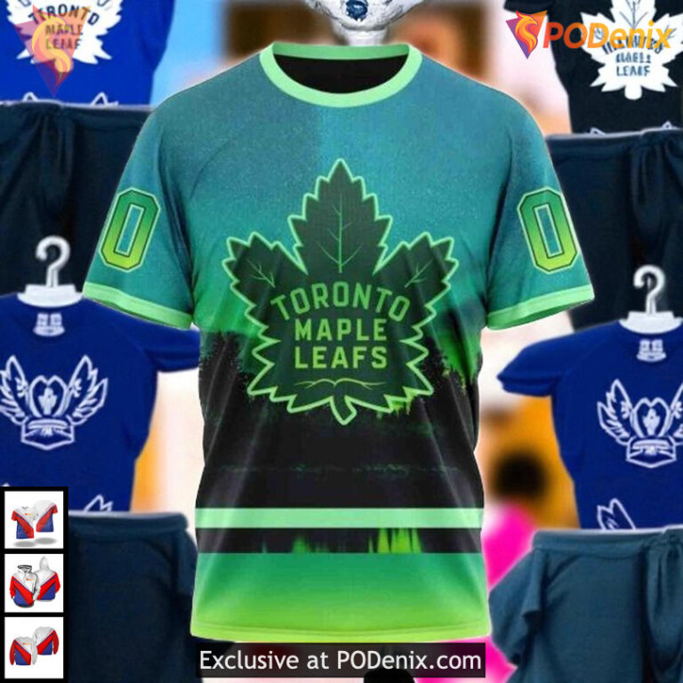 Northern Light Full Print Custom Toronto Maple Leafs Hoodie 3D Edition - 2
