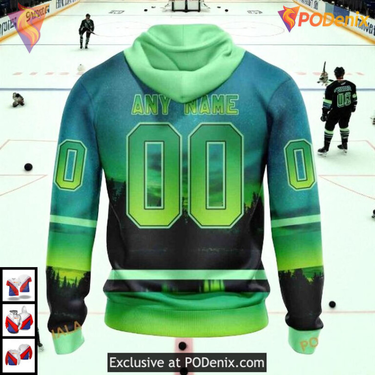 Northern Light Full Print Design Custom San Jose Sharks Kids Hoodie 3D - 1