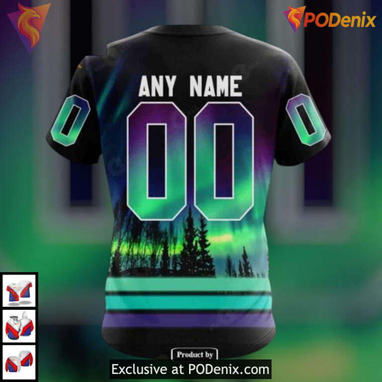 Northern Lights Aurora Concept NHL Custom Number Buffalo Sabres Hoodie 3D - 3