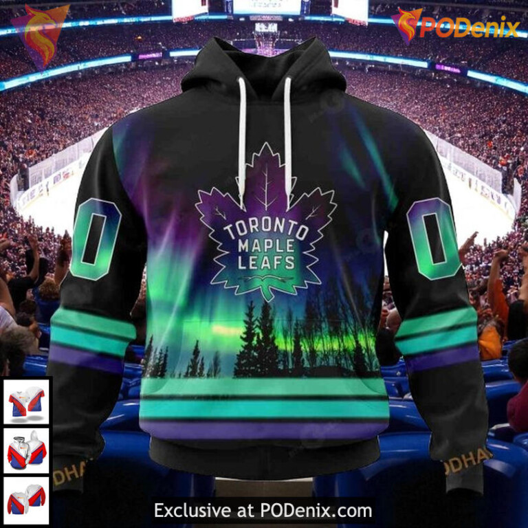 Northern Lights Custom NHL Toronto Maple Leafs Sweatshirt Hoodie, 3D Hockey Gear