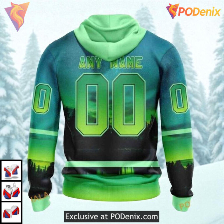 Northern Lights Full Print Design Custom Los Angeles Kings 3D Hoodie NHL - 1
