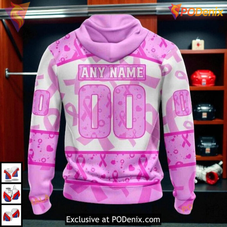 October Breast Cancer Awareness Month Custom San Jose Sharks 3D Hoodie - 1