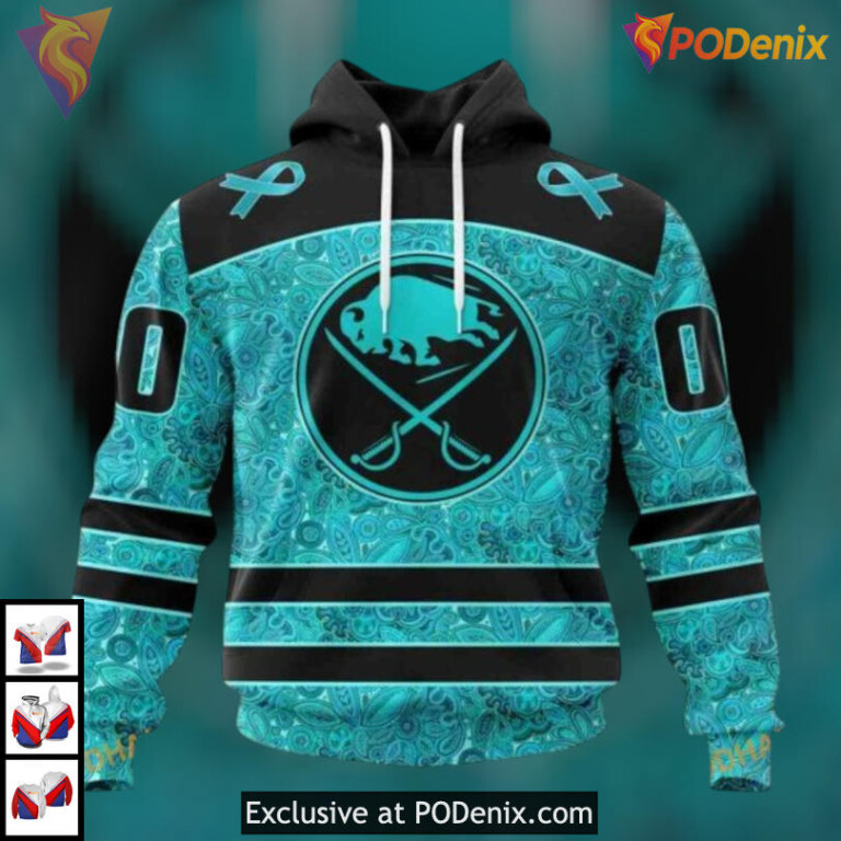 Ovarian Cancer Awareness Special NHL Buffalo Sabres Graphic Hoodie 3D Personalized