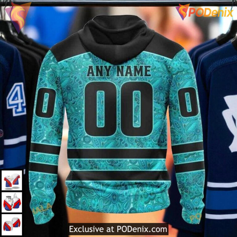 Ovarian Cancer Fight Custom Toronto Maple Leafs Hoodie 3D NHL Fan Style - 1