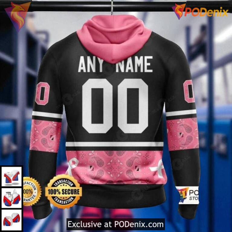 Paisley Breast Cancer Awareness Design Custom New York Rangers Sweatshirt Hoodie - 1