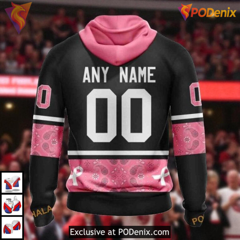 Paisley Pink Cancer Awareness Boston Bruins Hoodie 3D NHL Personalized - 1