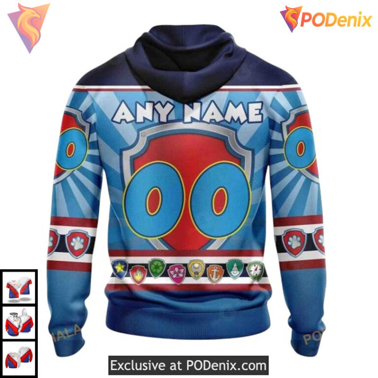 Paw Patrol Cartoon Edition Custom San Jose Sharks Kids Hoodie NHL 3D - 1