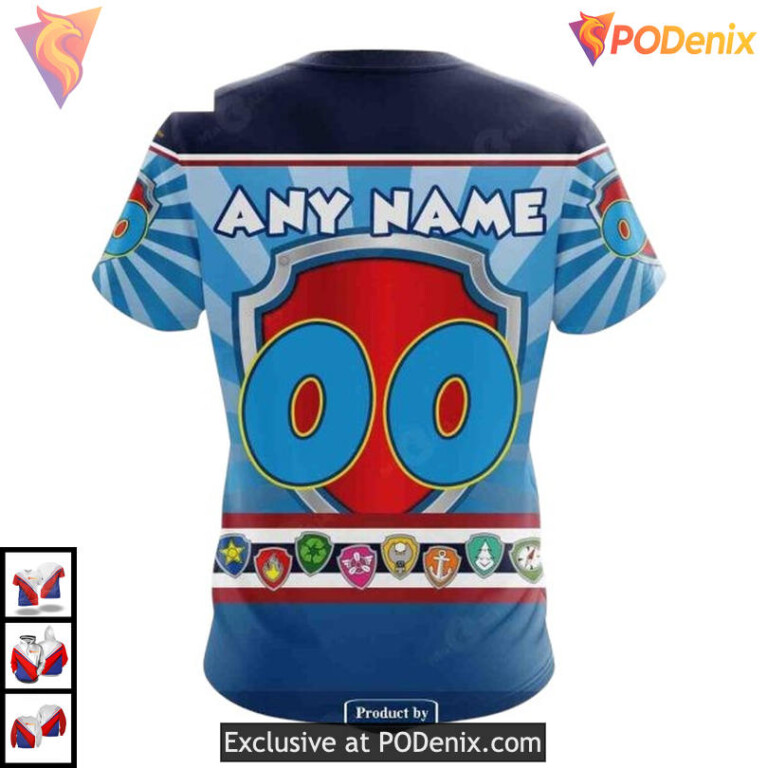 Paw Patrol Cartoon Edition Custom San Jose Sharks Kids Hoodie NHL 3D - 3