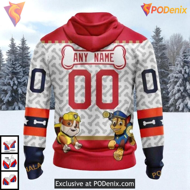 Paw Patrol Cartoon Graphic Custom Florida Panthers Holiday Hoodie NHL 3D - 1