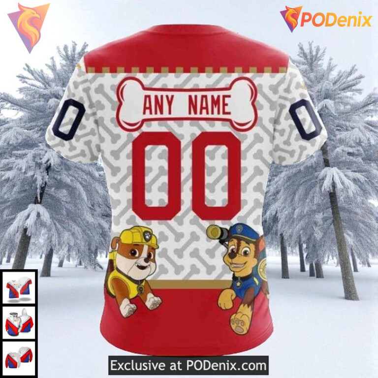 Paw Patrol Cartoon Graphic Custom Florida Panthers Holiday Hoodie NHL 3D - 3